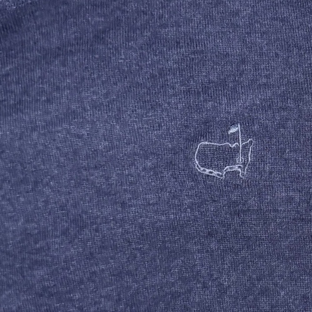Clubhouse Collection Masters Marino Wool Navy Sweater Mens Made in Italy S/M - Picture 8 of 10
